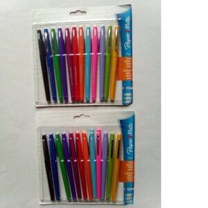2 Packs Paper Mate 12 Flair Tip Pens, Assorted Ink, Medium